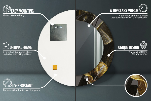 Hibiscus kvety Okrúhle dekoračné zrkadlo