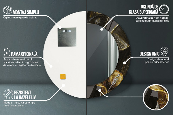 Hibiscus kvety Okrúhle dekoračné zrkadlo