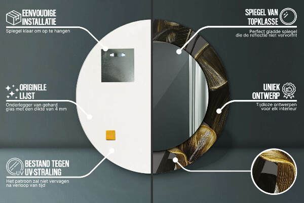 Hibiscus kvety Okrúhle dekoračné zrkadlo