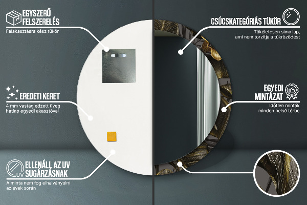 Hibiscus kvety Okrúhle dekoračné zrkadlo