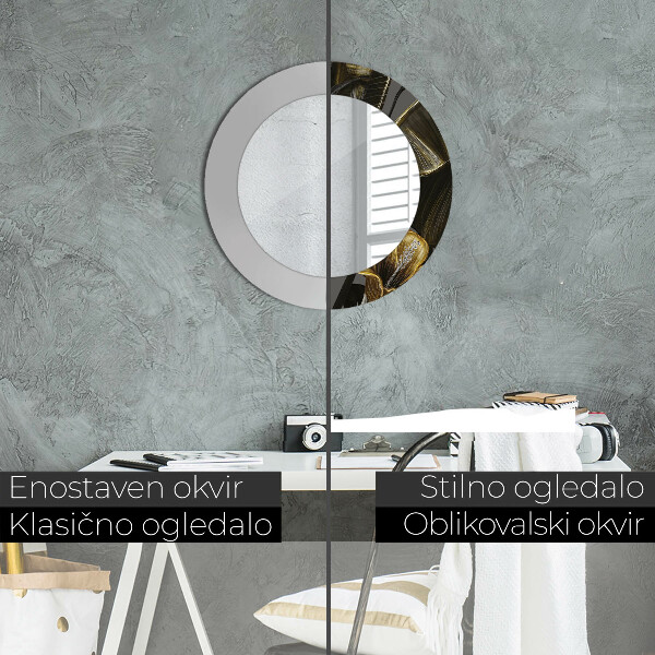 Hibiscus kvety Okrúhle dekoračné zrkadlo