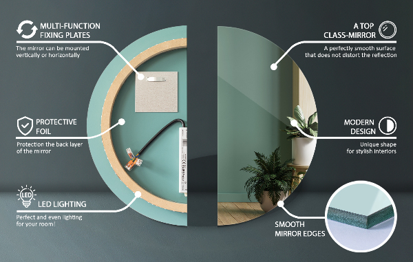 Okrúhle kúpeľňové zrkadlo s osvetlením fi 100 cm