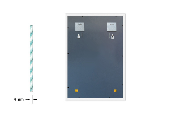 Obdĺžnikové zrkadlo na stenu v bielom ráme 70x50 cm