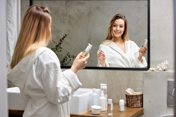 Obdĺžnikové zrkadlo do kupelne v čiernom ráme 50x50 cm