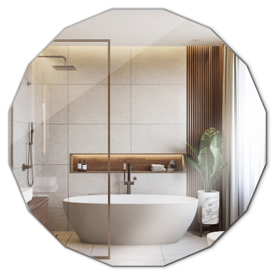 Polygonálne zrkadlo moderný doplnok 100x100 cm