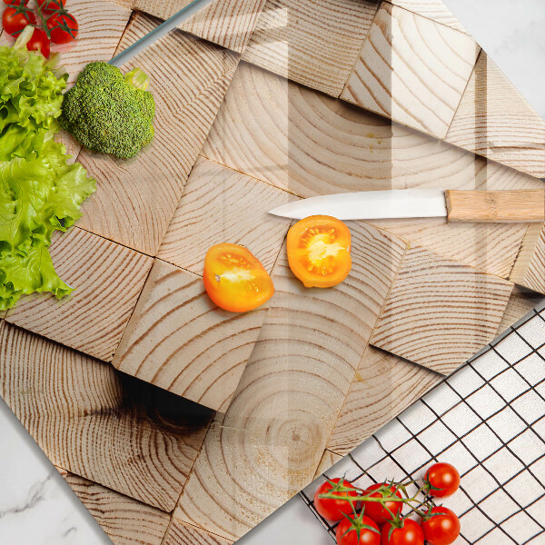 Kryt na stenu pri sporáku Drevené štvorce