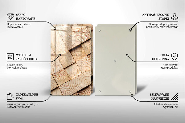 Kryt na stenu pri sporáku Drevené štvorce