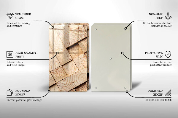 Kryt na stenu pri sporáku Drevené štvorce