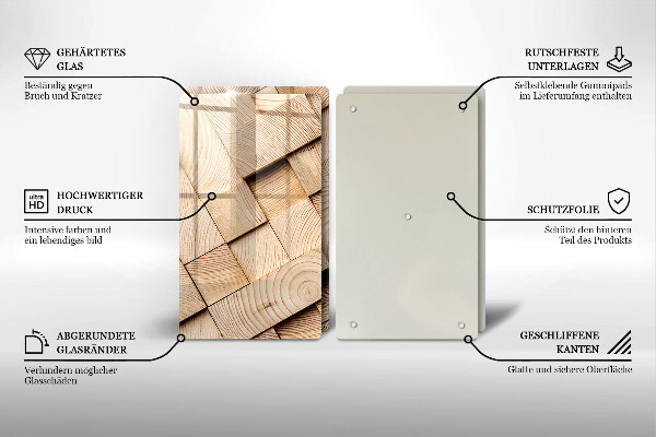 Kryt na stenu pri sporáku Drevené štvorce