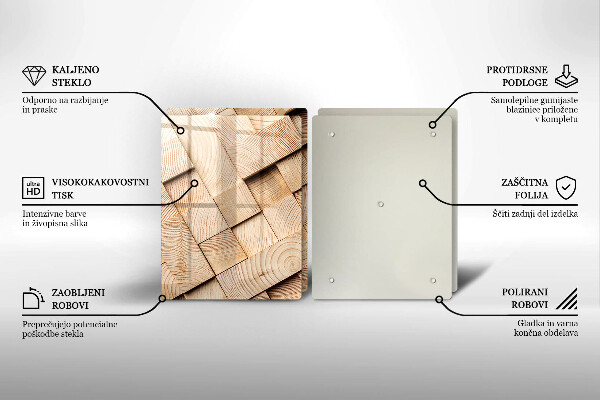 Kryt na stenu pri sporáku Drevené štvorce