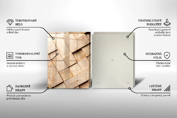 Kryt na stenu pri sporáku Drevené štvorce