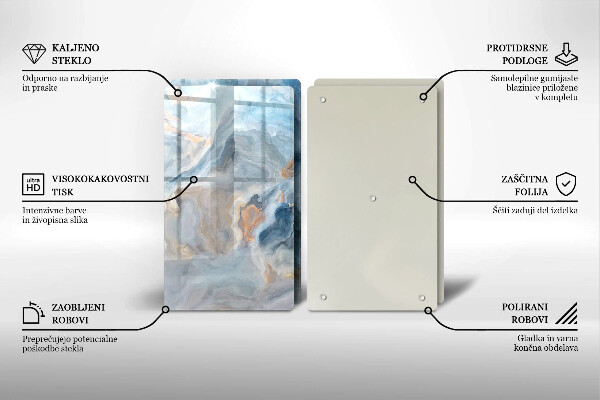 Sklo za varnú dosku Textúra mramoru