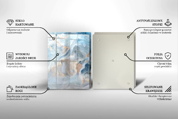 Sklo za varnú dosku Textúra mramoru