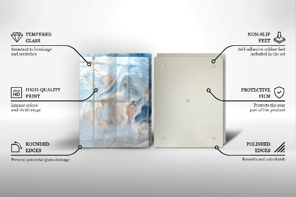 Sklo za varnú dosku Textúra mramoru