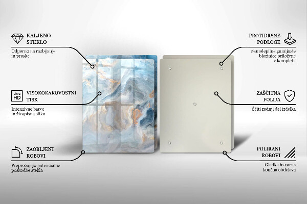 Sklo za varnú dosku Textúra mramoru