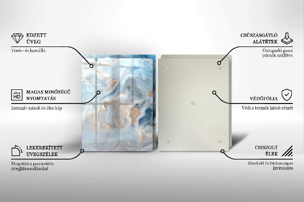 Sklo za varnú dosku Textúra mramoru