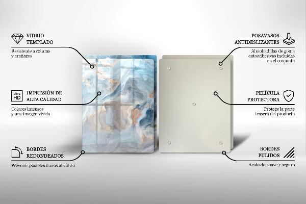 Sklo za varnú dosku Textúra mramoru