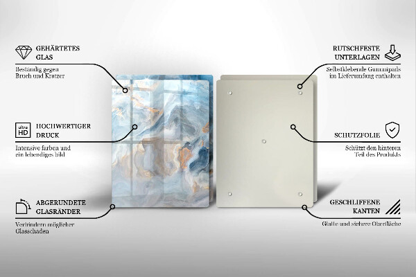 Sklo za varnú dosku Textúra mramoru