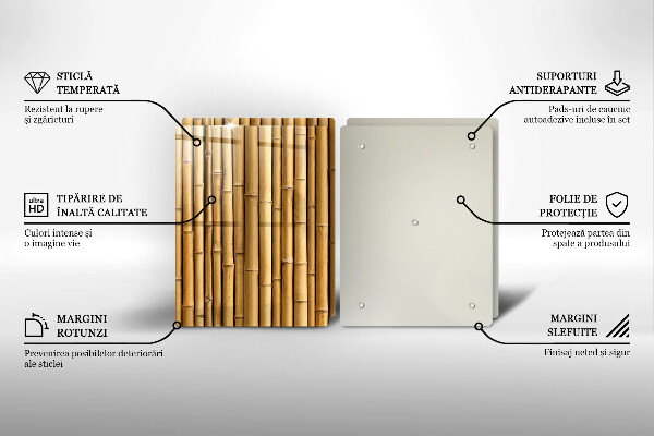 Sklo za varnú dosku Prírodný boho bambus