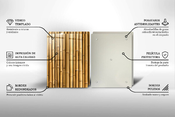 Sklo za varnú dosku Prírodný boho bambus