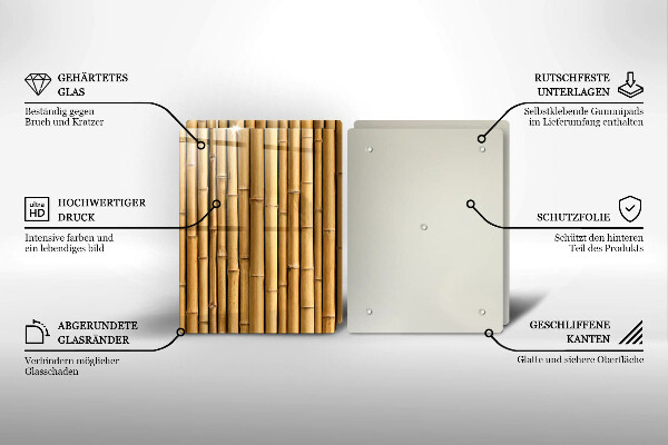 Sklo za varnú dosku Prírodný boho bambus