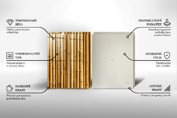 Sklo za varnú dosku Prírodný boho bambus