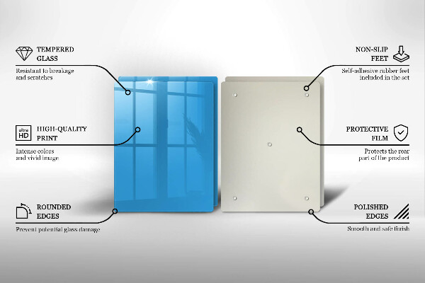 Sklo za varnú dosku Modrá farba