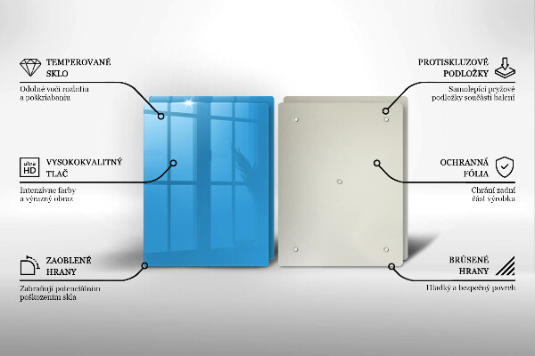 Sklo za varnú dosku Modrá farba