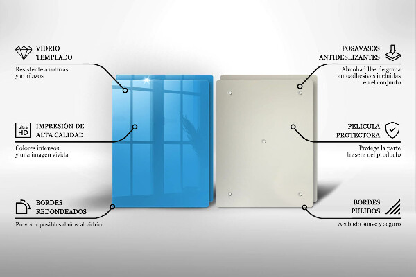 Sklo za varnú dosku Modrá farba