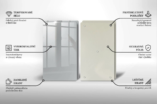 Sklo za varnú dosku Šedá farba