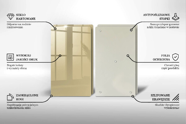 Sklo za varnú dosku Farba béžová