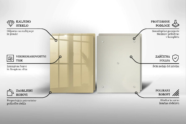 Sklo za varnú dosku Farba béžová