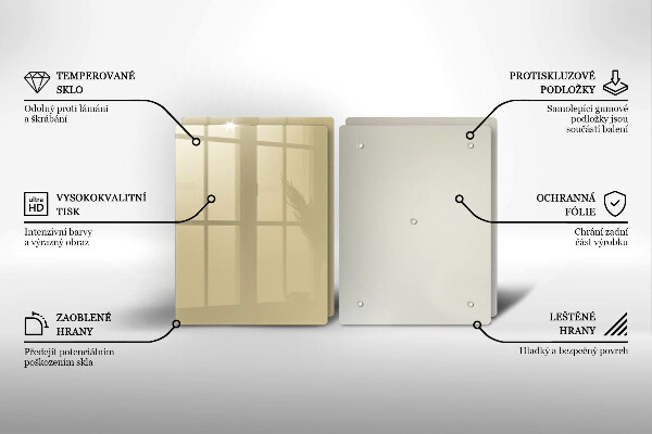 Sklo za varnú dosku Farba béžová