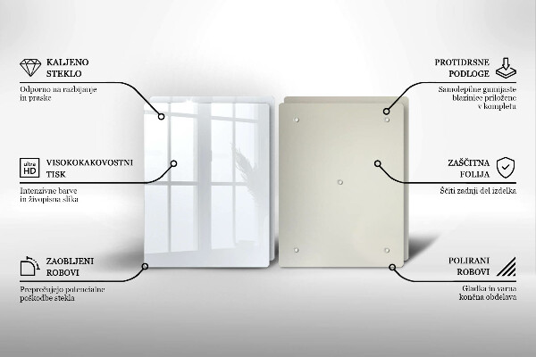 Sklo za varnú dosku biela farba