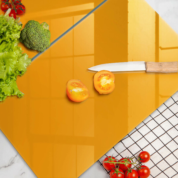 Sklo za varnú dosku Tmavo žltá farba