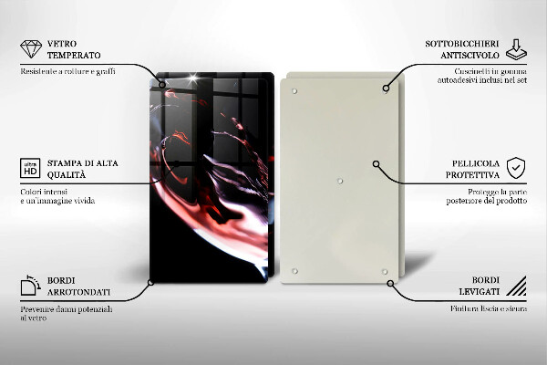 Sklo za varnú dosku Pohárik červeného vína