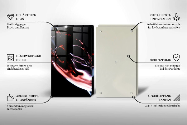 Sklo za varnú dosku Pohárik červeného vína