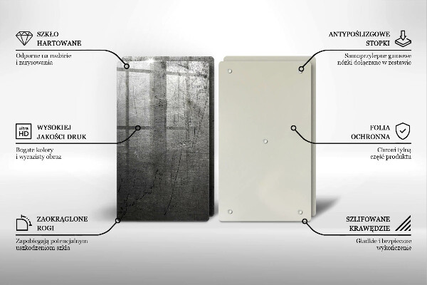 Sklo za varnú dosku Kovová textúra