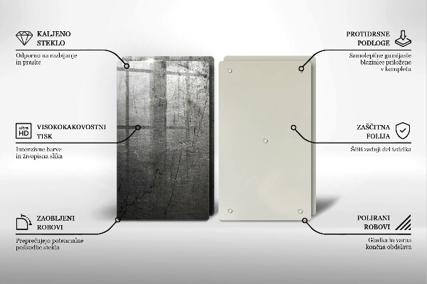 Sklo za varnú dosku Kovová textúra