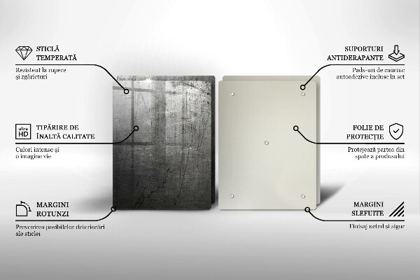 Sklo za varnú dosku Kovová textúra