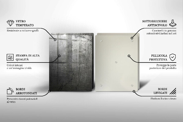Sklo za varnú dosku Kovová textúra