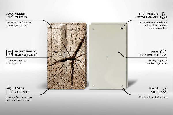 Tvrdené sklo za varnú dosku Prierez stromom