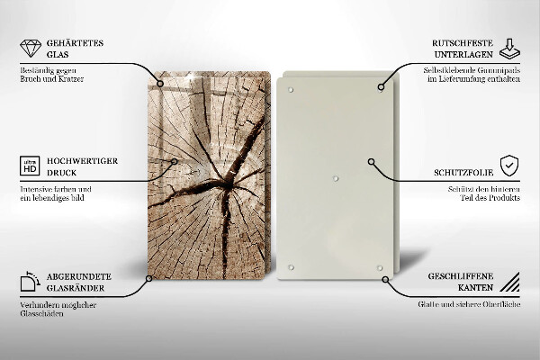 Tvrdené sklo za varnú dosku Prierez stromom