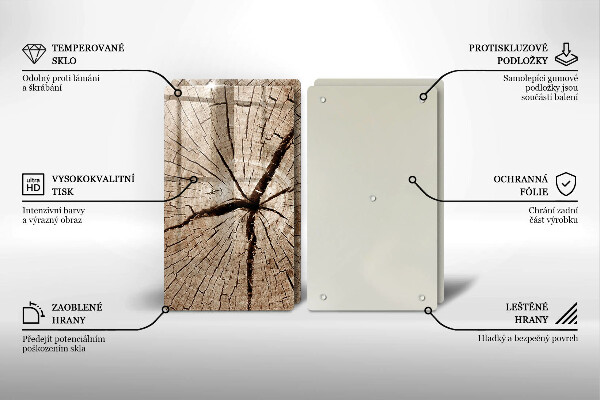 Tvrdené sklo za varnú dosku Prierez stromom