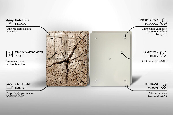 Tvrdené sklo za varnú dosku Prierez stromom