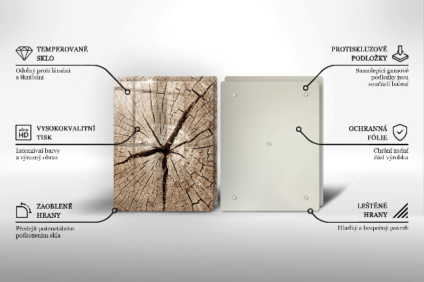 Tvrdené sklo za varnú dosku Prierez stromom
