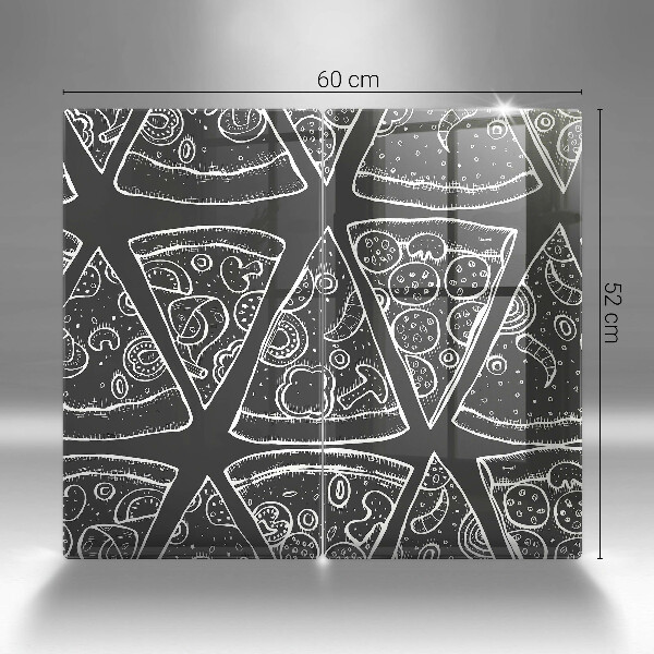 Sklo za varnú dosku Pizza ilustrácie