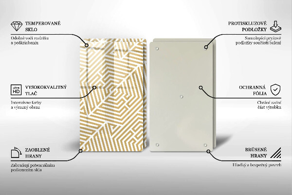 Sklo za varnú dosku Geometrické čiary