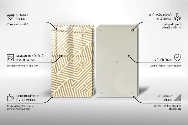 Sklo za varnú dosku Geometrické čiary