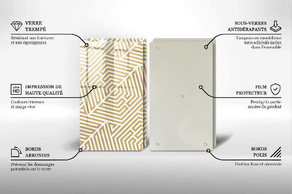 Sklo za varnú dosku Geometrické čiary